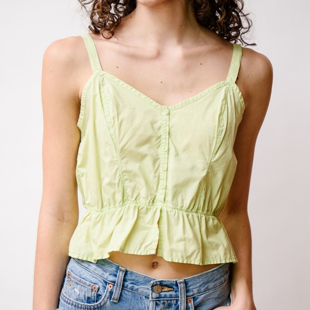 🆕 Nation LTD Peplum Camisole Key Lime Small